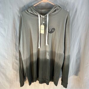 Exist Cotton Gray Dip Dyed Long Sleeve Lightweight Hoodie CA. Dreaming XL